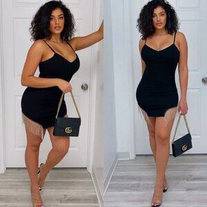 Scarlett Jewel Fringe Bodycon Mini Dress